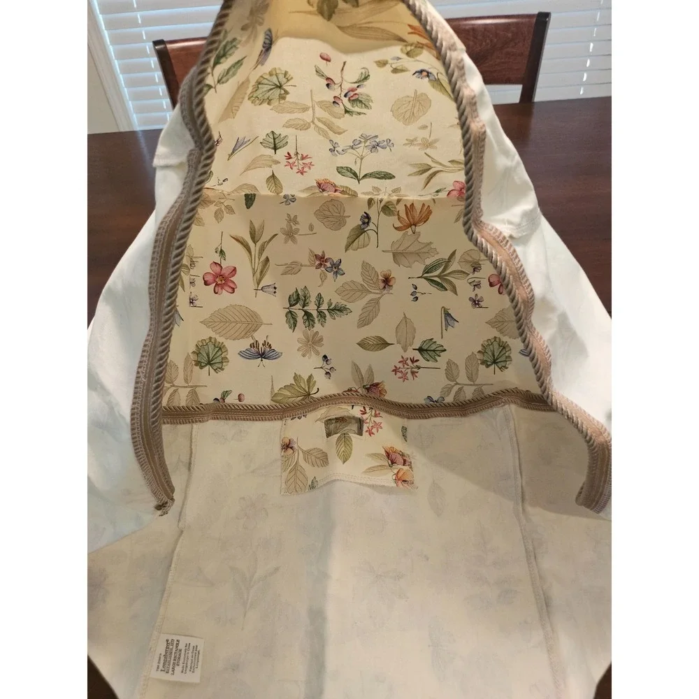 Longaberger Large Rectangular Storage Basket Liner Botanical Fields Fabric NEW